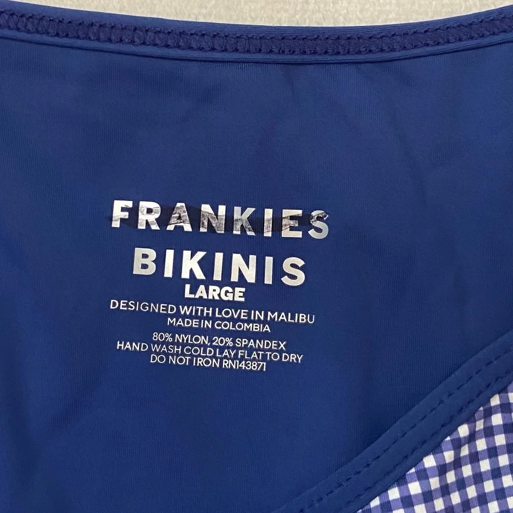 New Frankies Bikinis Catalina Bikini Bottom Sailor Gingham 1016